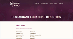 Desktop Screenshot of locations.thecheesecakefactory.com